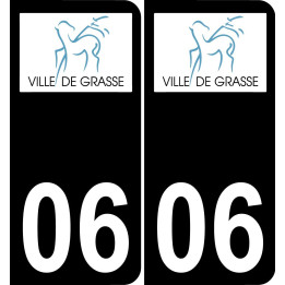 06 Grasse logo autocollant plaque immatriculation auto ville sticker