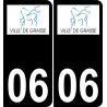 06 Grasse logo autocollant plaque immatriculation auto ville sticker