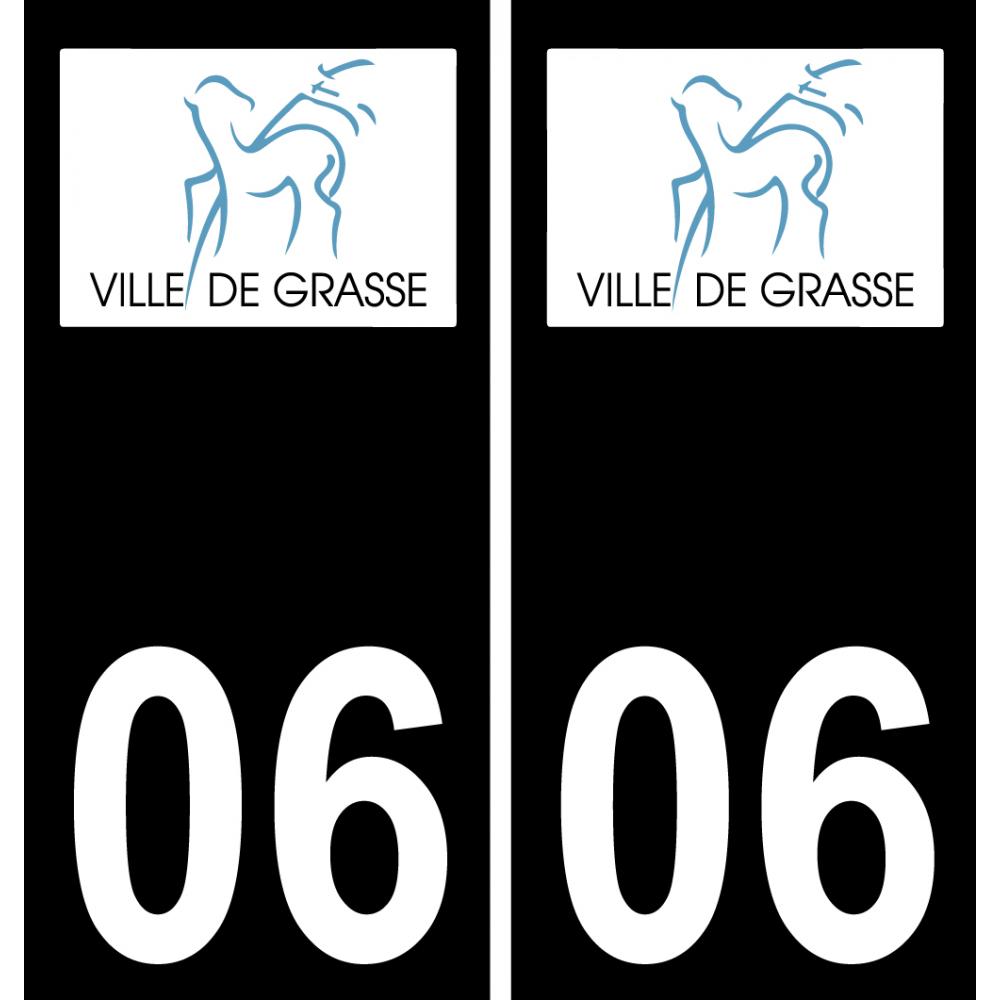 06 Grasse logo sticker plate registration city