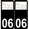 06 La Colle-sur-Loup logo autocollant plaque immatriculation auto ville sticker