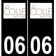 06 La Colle-sur-Loup logo autocollant plaque immatriculation auto ville sticker
