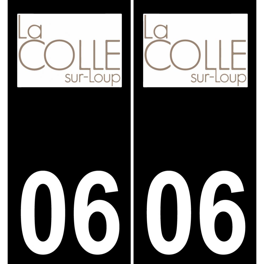06 La Colle-sur-Loup logo autocollant plaque immatriculation auto ville sticker