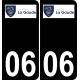 06 La Gaude logo autocollant plaque immatriculation auto ville sticker