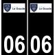 06 La Gaude logo autocollant plaque immatriculation auto ville sticker