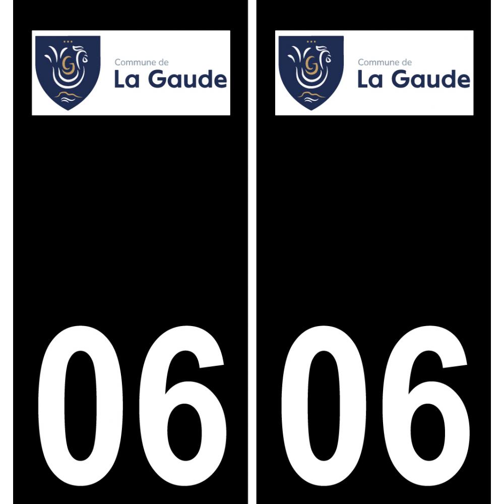 06 La Gaude logotipo de la etiqueta engomada de la placa de registro de la ciudad