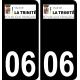 64 Pau logo autocollant plaque immatriculation auto ville sticker