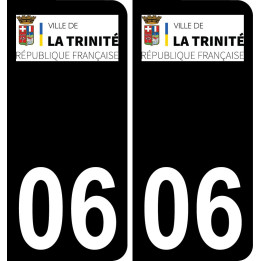 06 La Trinité logo autocollant plaque immatriculation auto ville sticker