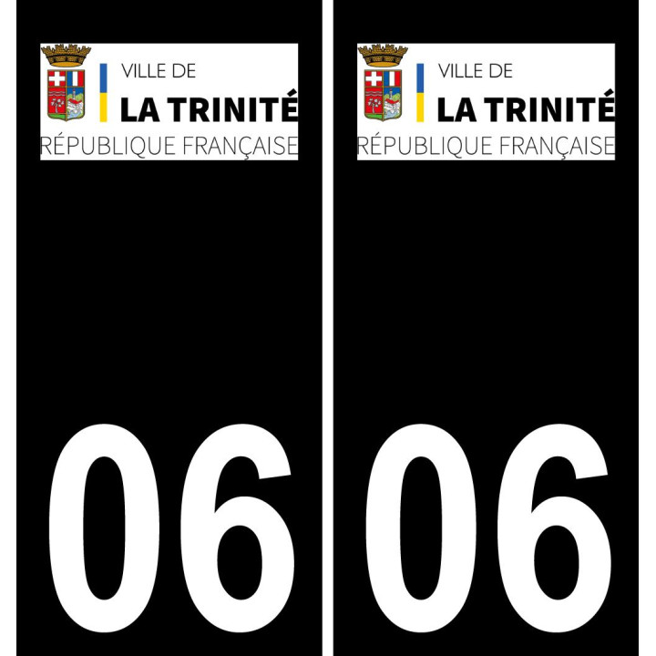 06 La Trinité logo autocollant plaque immatriculation auto ville sticker
