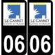 06 Le Cannet logo sticker plate registration city
