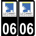 06 Le Cannet logo autocollant plaque immatriculation auto ville sticker