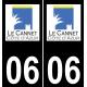 06 Le Cannet logo adesivo piastra di registrazione city