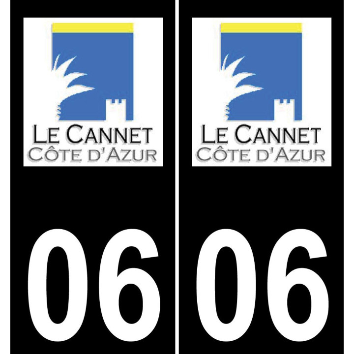 06 Le Cannet logo autocollant plaque immatriculation auto ville sticker