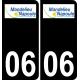 06 Mandelieu-la-Napoule logo autocollant plaque immatriculation auto ville sticker