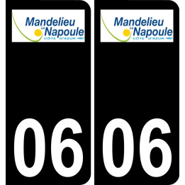 06 Mandelieu-la-Napoule logo autocollant plaque immatriculation auto ville sticker