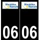 06 Mandelieu-la-Napoule logo autocollant plaque immatriculation auto ville sticker