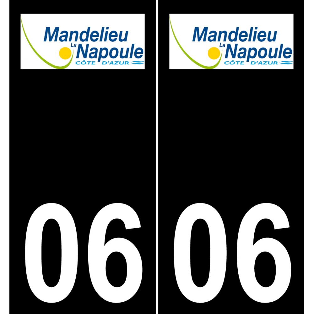 06 Mandelieu-la-Napoule logo autocollant plaque immatriculation auto ville sticker