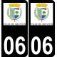06 Menton logo autocollant plaque immatriculation auto ville sticker