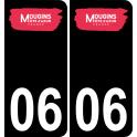 06 Mougins logo sticker plate registration city