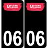 06 Mougins logo autocollant plaque immatriculation auto ville sticker