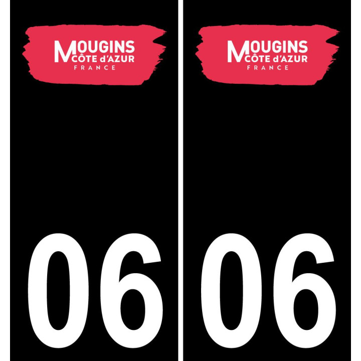 06 Mougins logo sticker plate registration city