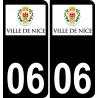 06 Nice logo sticker plate registration city