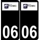 64 Pau logo autocollant plaque immatriculation auto ville sticker