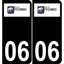 06 Pégomas logo sticker plate registration city