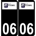 64 Pau logo autocollant plaque immatriculation auto ville sticker
