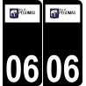 64 Pau logo autocollant plaque immatriculation auto ville sticker