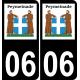 64 Pau logo autocollant plaque immatriculation auto ville sticker
