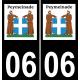 64 Pau logo autocollant plaque immatriculation auto ville sticker