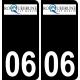 06 Roquebrune-Cap-Martin logo autocollant plaque immatriculation auto ville sticker