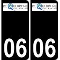 06 Roquebrune-Cap-Martin logo sticker plate registration city black background