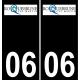 06 Roquebrune-Cap-Martin logo autocollant plaque immatriculation auto ville sticker