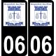 06 Roquefort-les-Pins logo sticker plate registration city