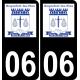 06 Roquefort-les-Pins logo autocollant plaque immatriculation auto ville sticker