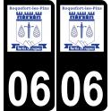 06 Roquefort-les-Pins logo sticker plate registration city
