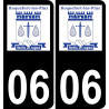 06 Roquefort-les-Pins logo sticker plate registration city