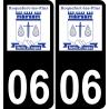 64 Pau logo autocollant plaque immatriculation auto ville sticker