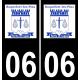 06 Roquefort-les-Pins logo sticker plate registration city