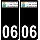 06 Saint-André-de-la-Roche logotipo de la etiqueta engomada de la placa de registro de la ciudad
