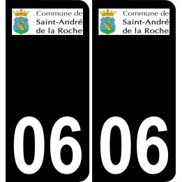 06 Saint-André-de-la-Roche logo sticker plate registration city