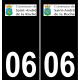64 Pau logo autocollant plaque immatriculation auto ville sticker