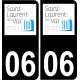 06 Saint-Laurent-du-Var logo sticker plate registration city