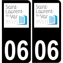 06 Saint-Laurent-du-Var logo autocollant plaque immatriculation auto ville sticker