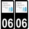 06 Saint-Laurent-du-Var logo adesivo piastra di registrazione city
