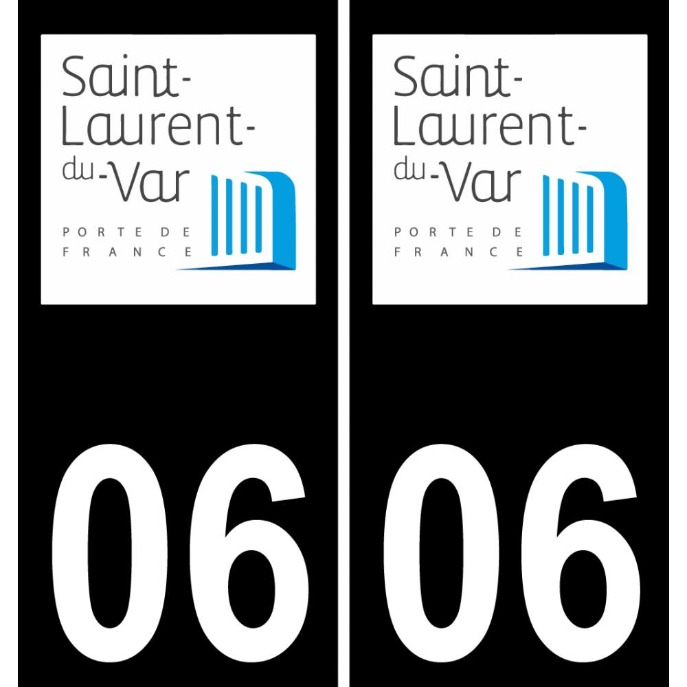 06 Saint-Laurent-du-Var logo sticker plate registration city