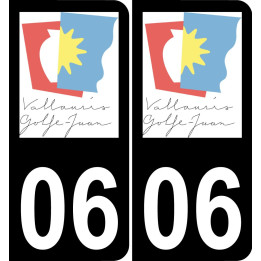06 Vallauris logo autocollant plaque immatriculation auto ville sticker