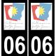 06 Vallauris logo autocollant plaque immatriculation auto ville sticker