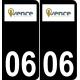 06 Vence logo sticker plate registration city